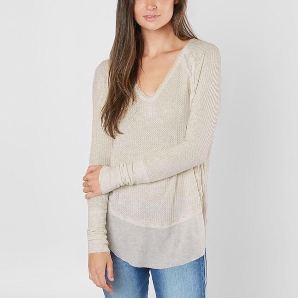 Free People Tops - Free People Cream Thermal L/S Top